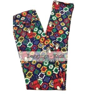 NWT LuLaRoe Girls L/XL 7-12 Leggings Nutcracker Print Holiday winter colorful